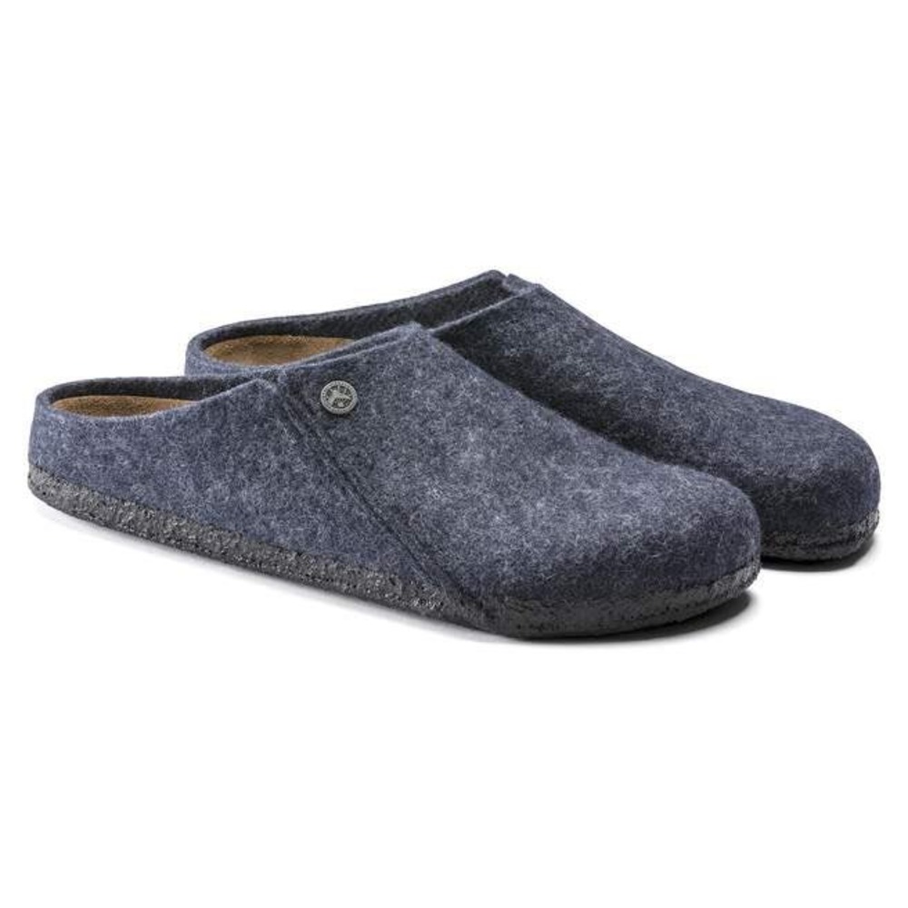 Birkenstock Zermatt Felt Shearling Lined Clogs Navy Blue Mens Size 42 EU 9 US